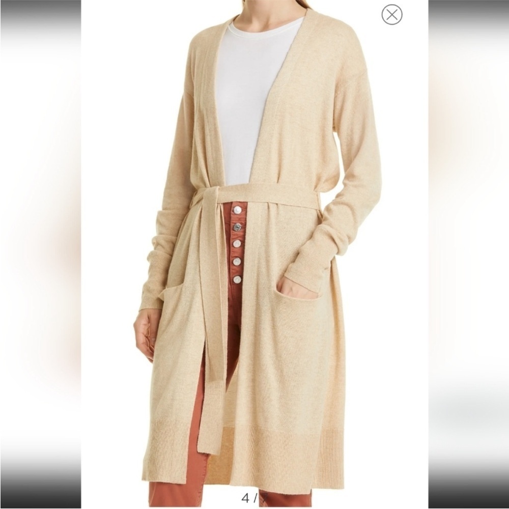Veronica Beard Danzie Belted Longline Cardigan small